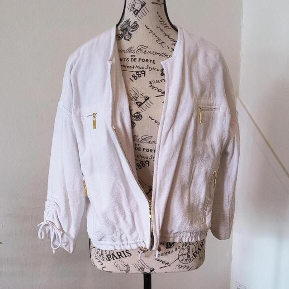 Joseph Ribkkoff White Linen Women's Jacket. Size 14 - Picture 1 of 9